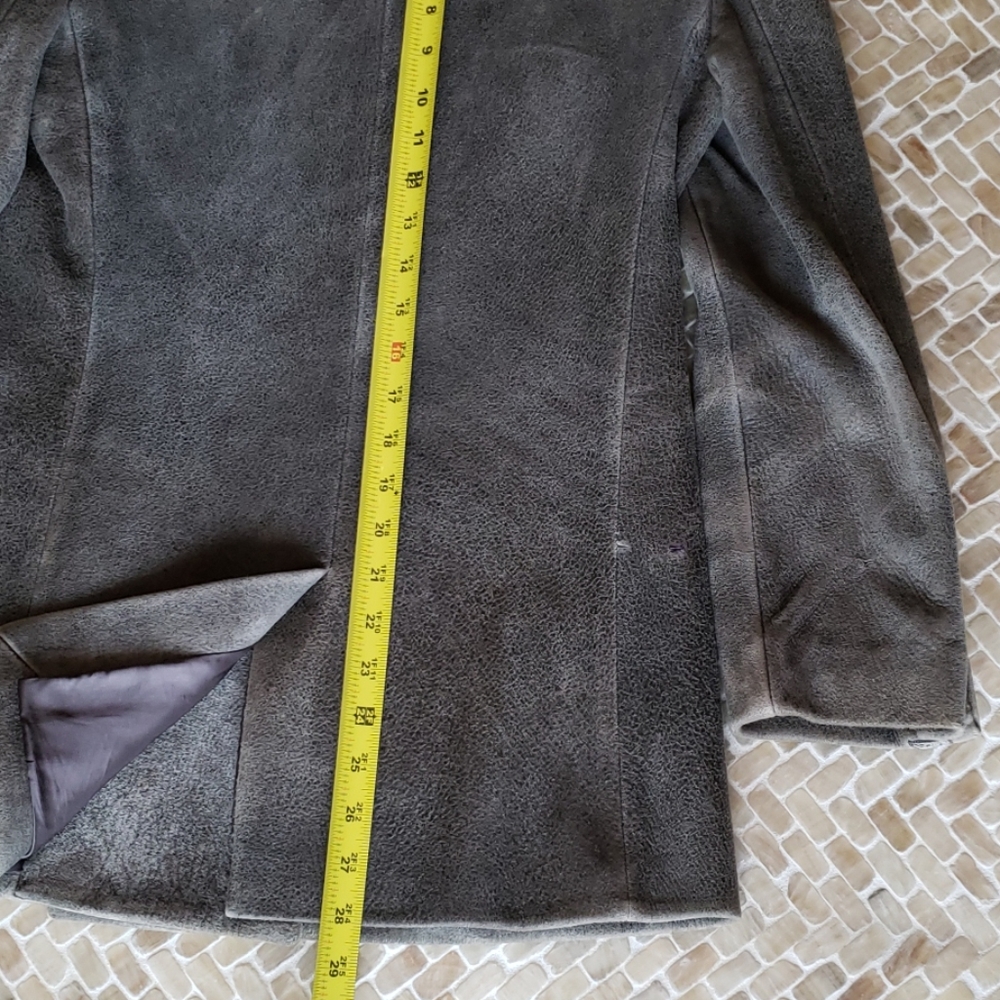 ๐ฅ2/HP๐ฅ on hold not for sale ๐ญCalvin Klein collection gray lamb skin coat, sz S - Picture 8 of 8